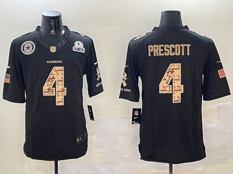 Men Dallas Cowboys #4 Prescott black admiral 2024 Nike Limited NFL Jersey style 4->dallas cowboys->NFL Jersey